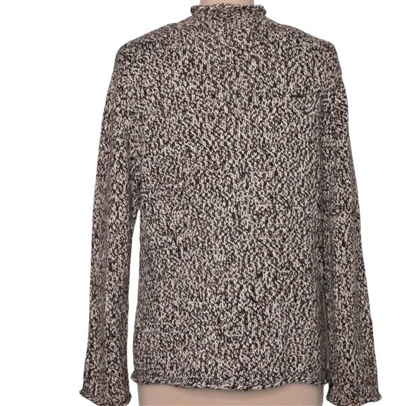 Jones New York Salt and Pepper Cotton Blend Knit Sweater Size L - Picture 2 of 8